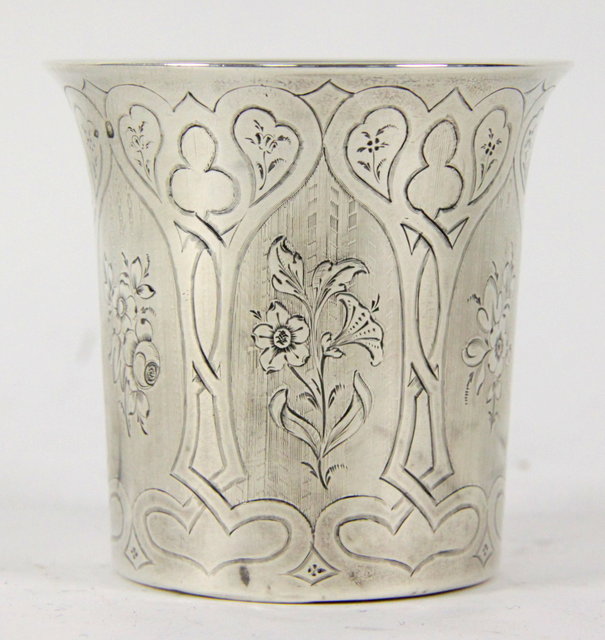 A 19th Century French silver beaker