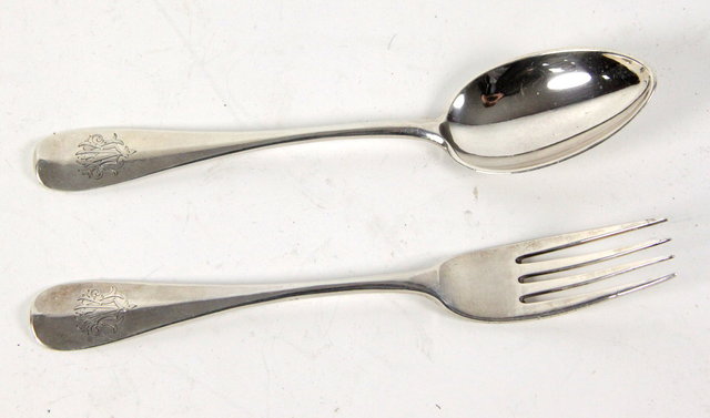 A Russian Imperial silver spoon and