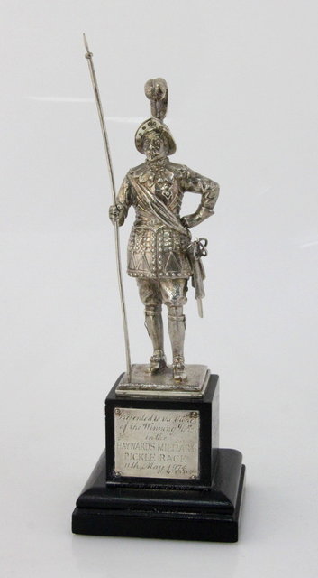 A silver figure of a 17th Century 1616c8