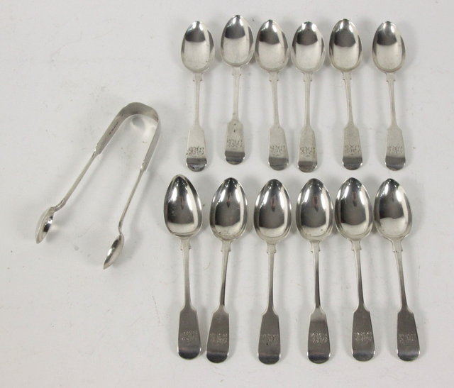A set of twelve silver fiddle pattern 1616d7