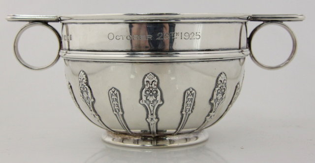 A silver porringer Goldsmiths &