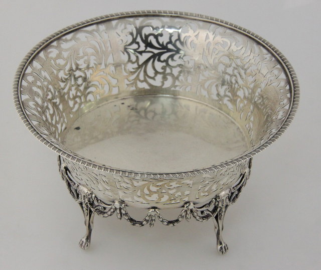 A pierced silver basket Charles