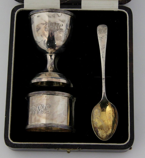 A three piece silver christening 161701