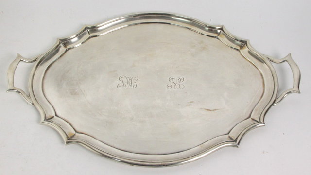 A large silver tray Charles Stuart 16171c