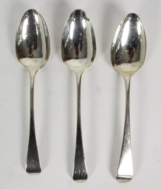 Three old English pattern silver 161721