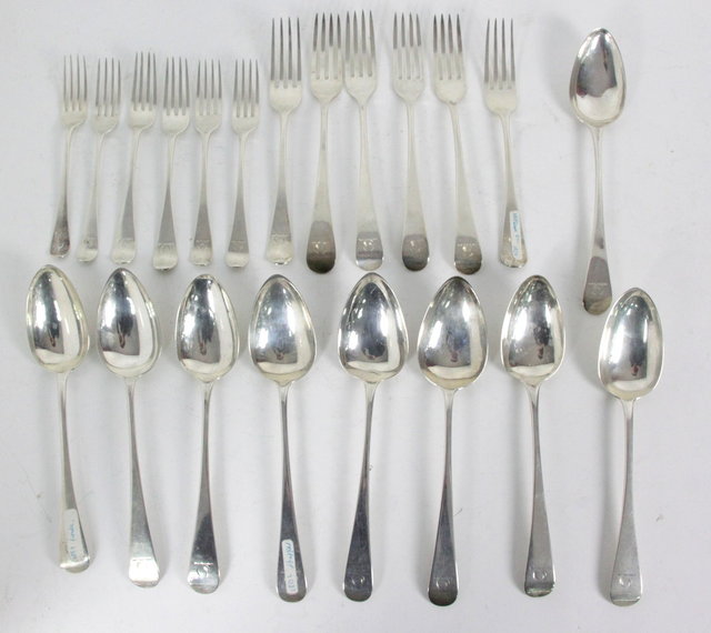 A matched set of George III silver