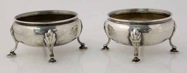 A pair of Victorian silver oval