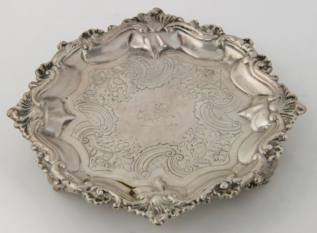 A Victorian silver circular engraved