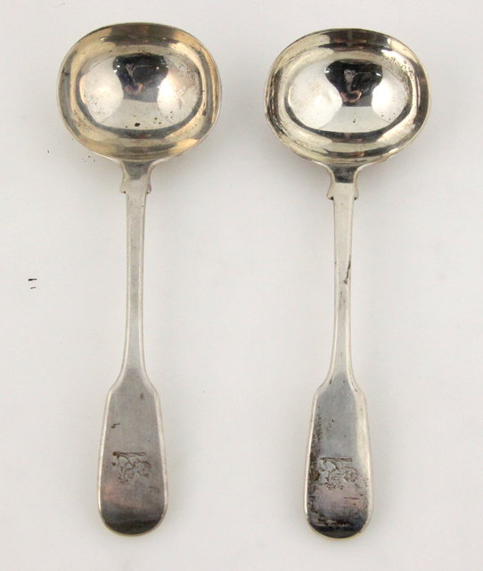 A pair of William IV silver fiddle 161747