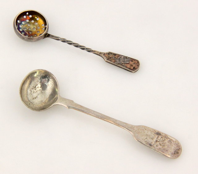 A silver salt spoon Birmingham