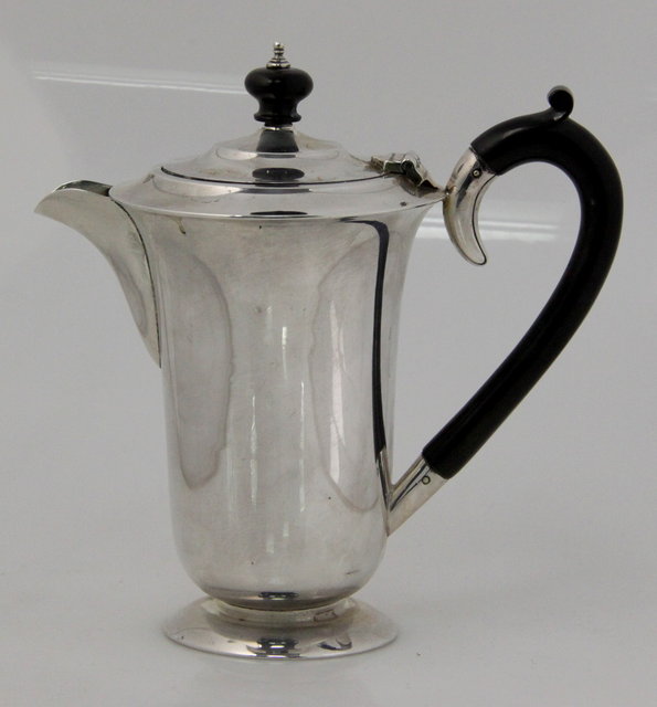 A silver coffee pot Chester circa 1930