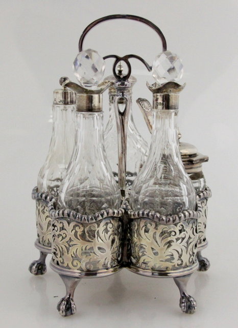 A Victorian silver cruet stand 161773