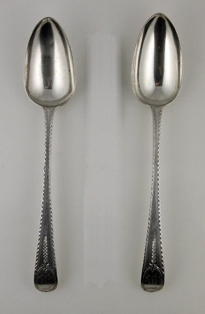 A pair of George III silver table 16177d