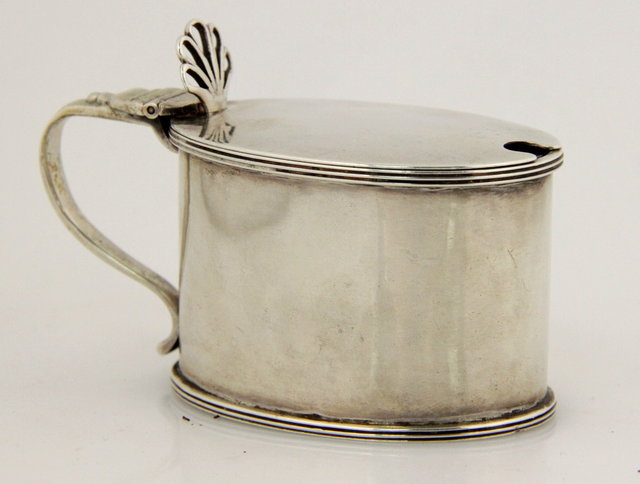 A George III silver oval mustard