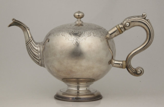 A silver teapot Edward Lothian