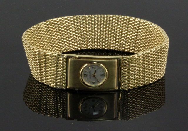 An 18ct gold bracelet watch by 161796