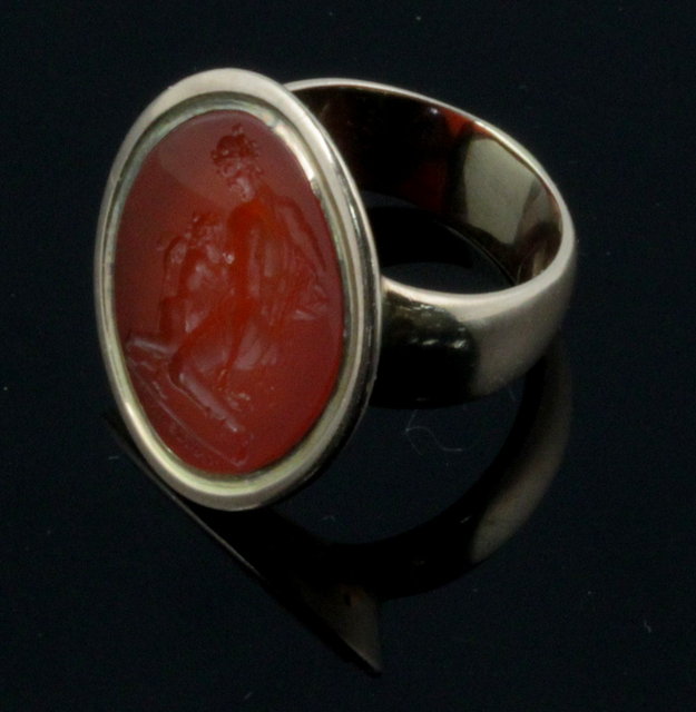 An intaglio carved Cornelian of