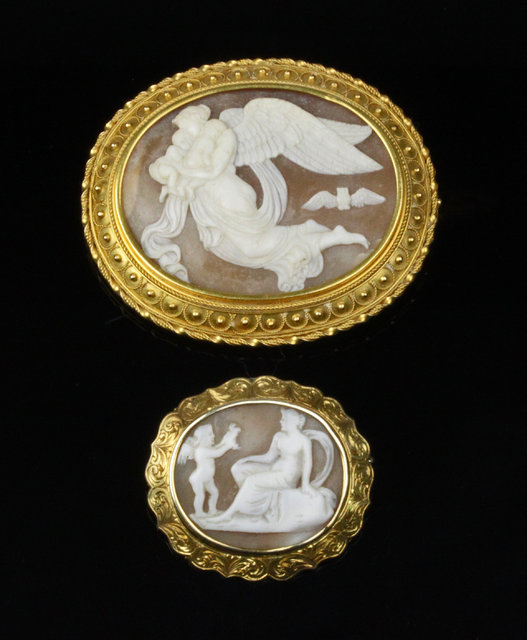 A shell cameo brooch depicting 1617a5