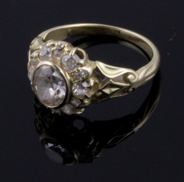 A Victorian diamond cluster ring 1617b5