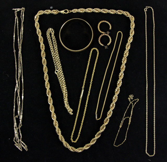 A Victorian guard chain and sundry