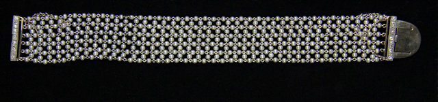 An eleven-row seed pearl bracelet