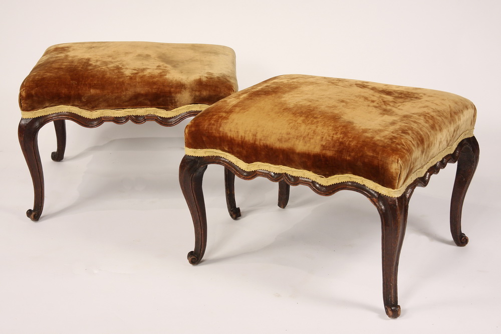 PAIR 18TH C FRENCH FOOTSTOOLS  161892