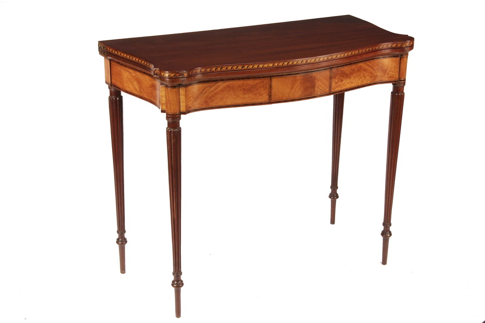 SHERATON CARD TABLE Period American 1618c8