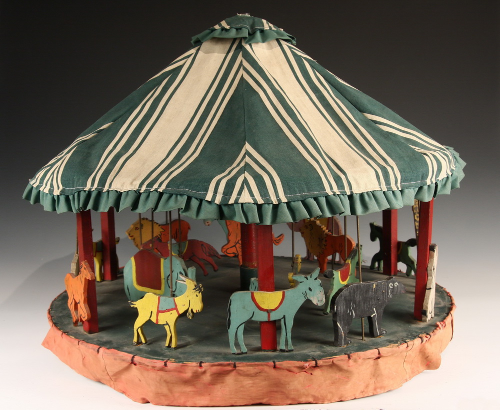TOY CAROUSEL Folk Art Toy Carousel 16199c
