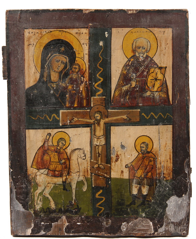 EARLY PAINTED ICON -18th c. Hungarian