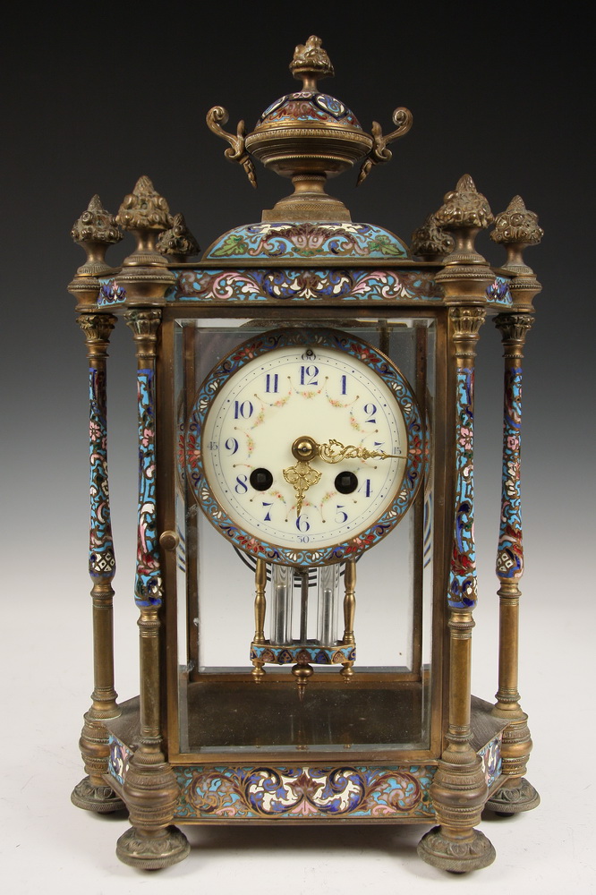 FRENCH MANTEL CLOCK - French Champleve