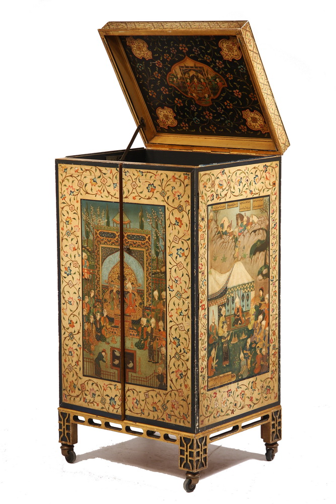 PERSIAN DECORATED GRAMOPHONE CABINET 161a60