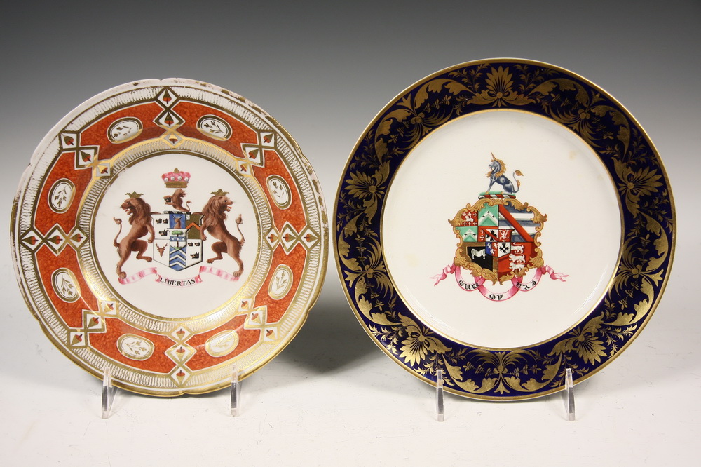 (2) EARLY ENGLISH ARMORIAL PLATES