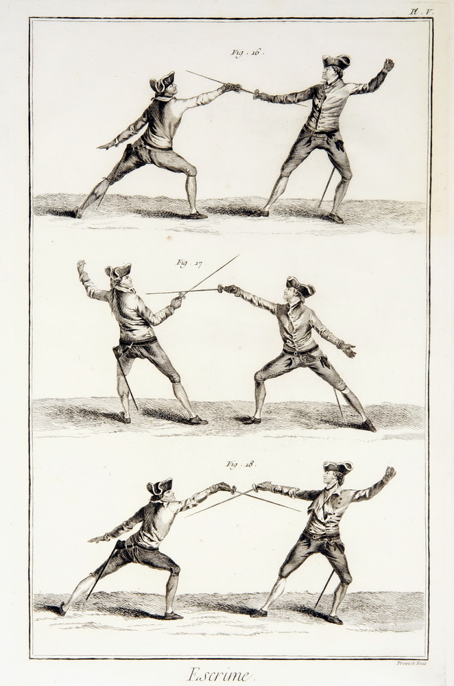(9) EARLY FENCING ETCHINGS - Nine Copperplate
