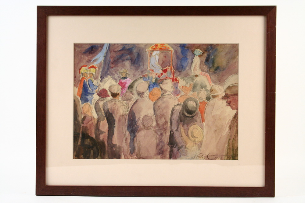 WATERCOLOR - Procession with Veiled