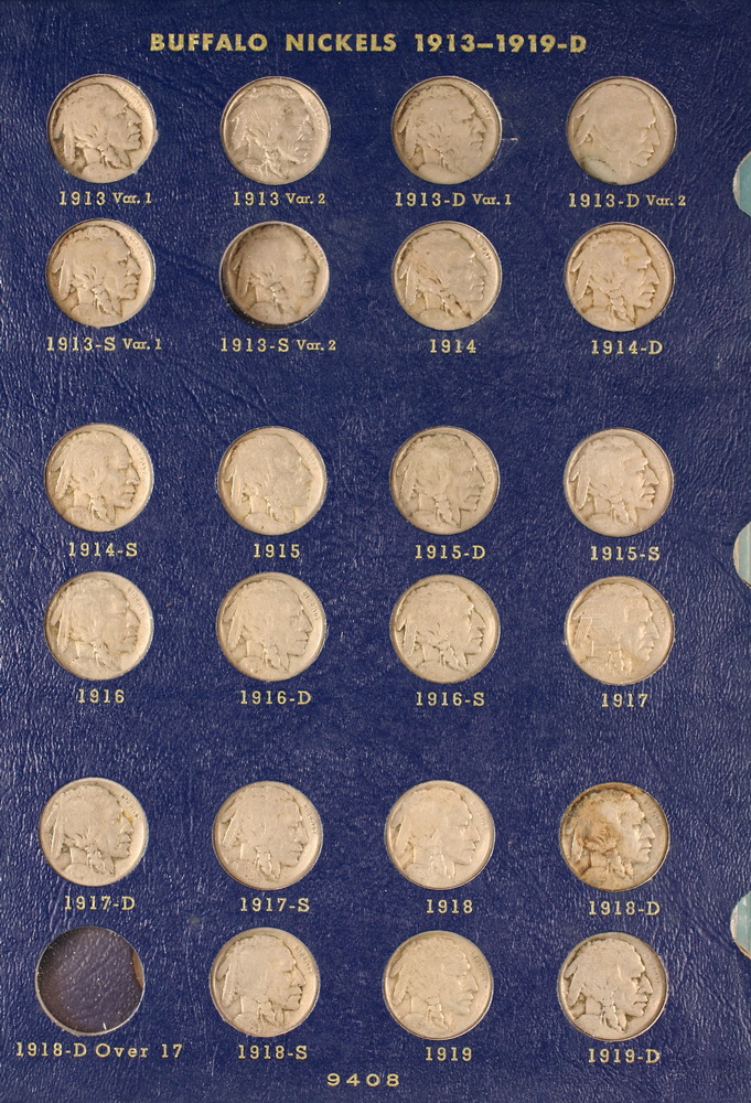 COINS - Set of Buffalo Nickels 1913-1919D