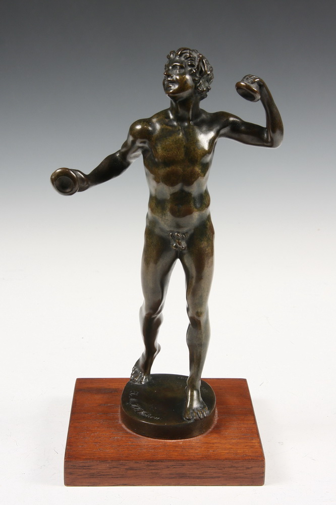 BRONZE STATUE Dancing Pan with 161bd8