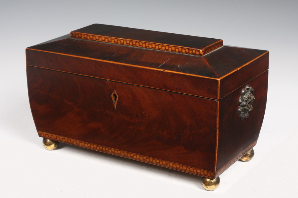 TEA CADDY Georgian Mahogany Tea 161bea