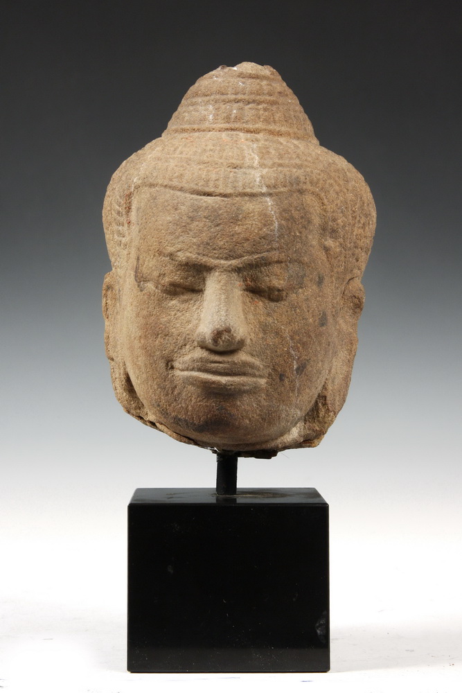 BUDDHA HEAD Red Sandstone Head 161c26