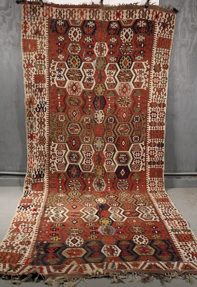 KILIM RUG 19th c Kilim Two Panel 161c91