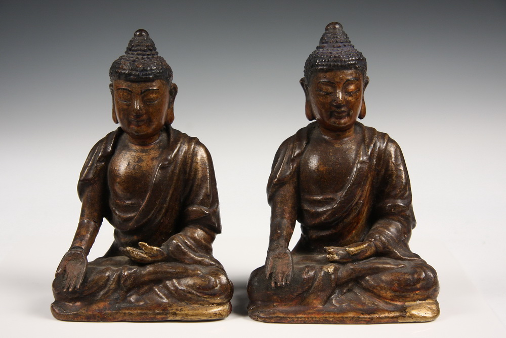 PAIR CHINESE BUDDHAS Pair 18th 161ca5