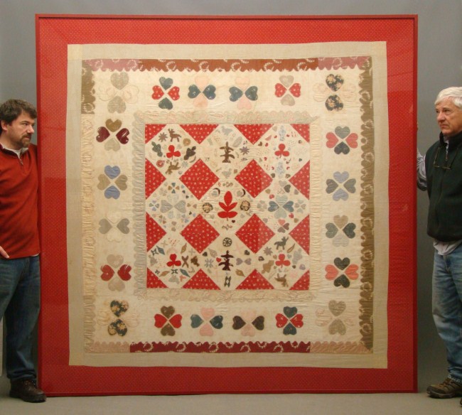 19th c folk art pieced quilt made 161fd1