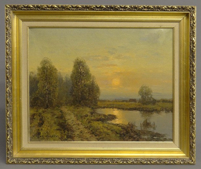 Painting oil on canvas landscape