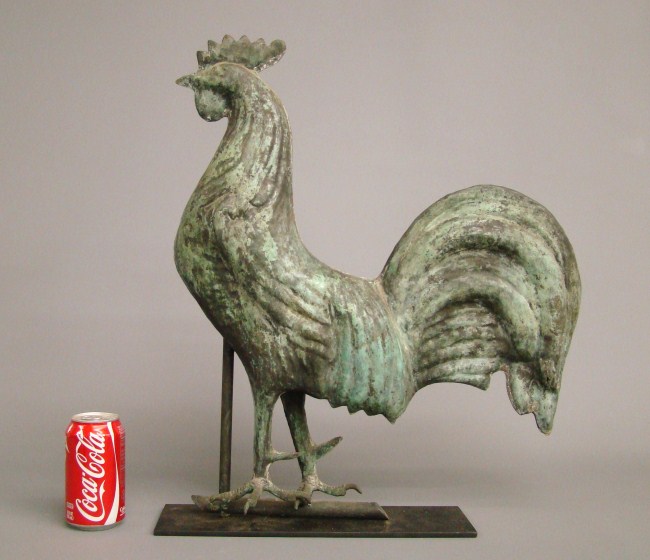 Rooster weathervane. 17 W 22 Ht.