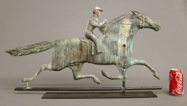 Horse and jockey weathervane. 28