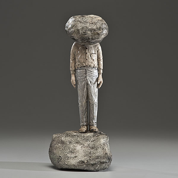 Jack Earl (1934 USA) Rock Head ca 1978Whiteware;?ht.