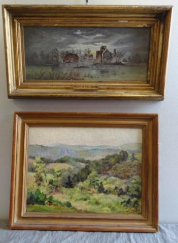 Two Oils. THOYER Landscape & REEVES