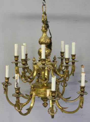 Bronze 16 Light 2 Tier Chandelier From 15f9da