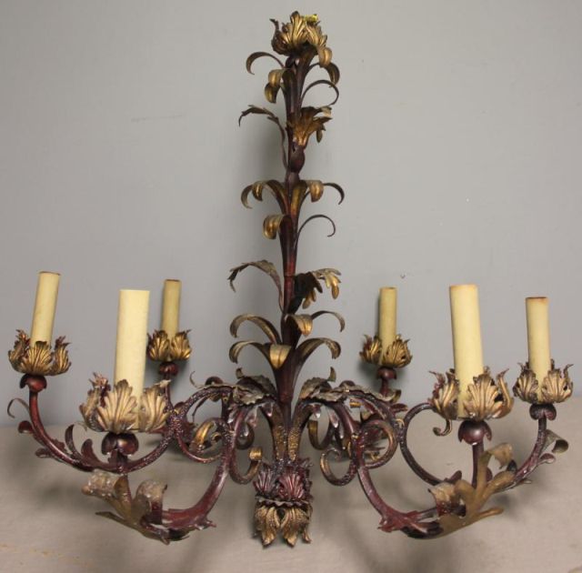 Leaf Form Tole Metal Chandelier From 15f9ef