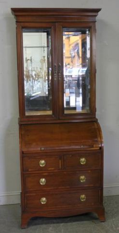 Secretary Desk with Glass Top.From