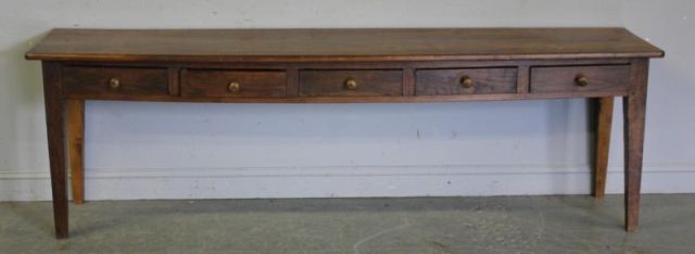 Antique 5 Drawer Hunt Table From 15fa12